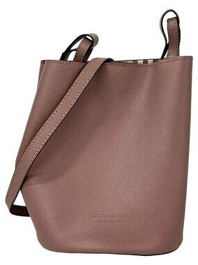 BURBERRY LONDON ENGLAND - Pink Gray Leather Shoulder Bag